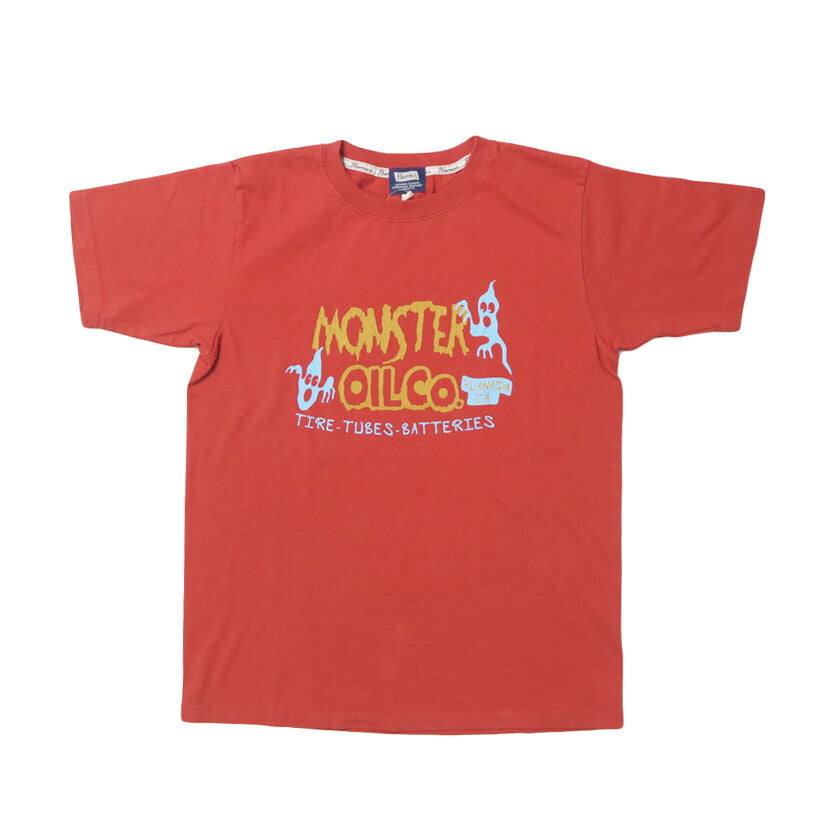 フェローズ PHERROW'S 半袖 プリントTシャツ「MONSTER OIL Co.」25S-PT31【2025年春夏新作】