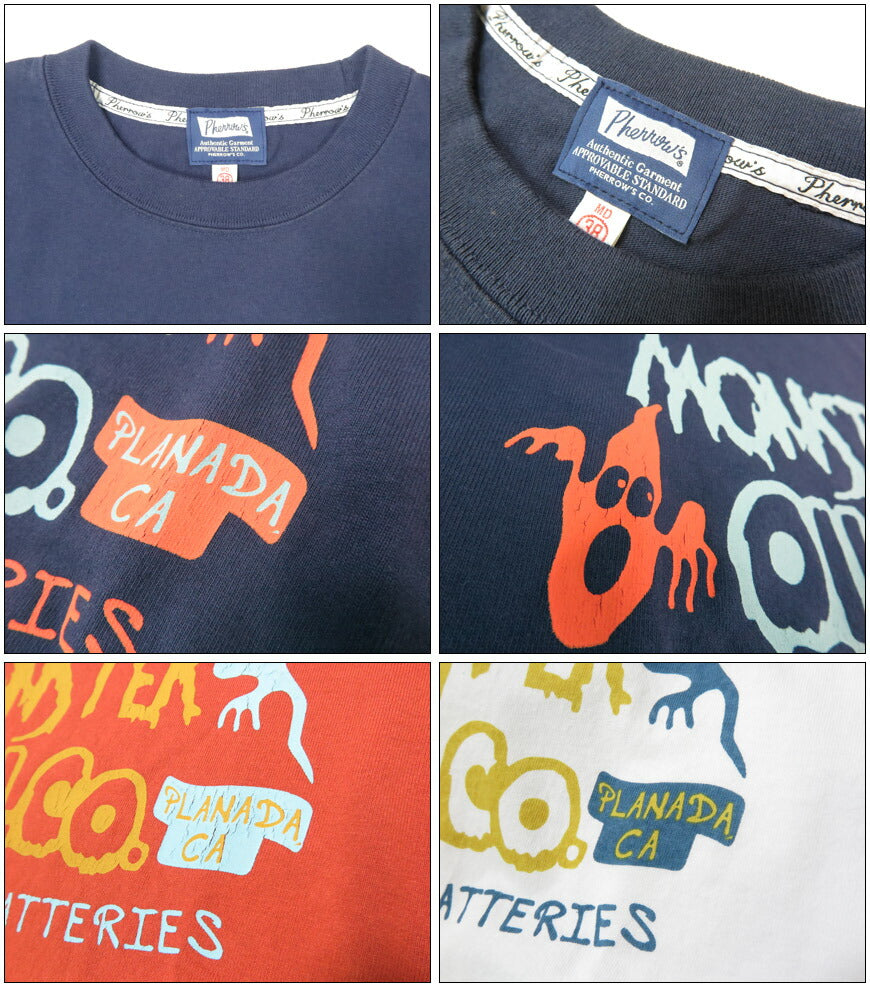 フェローズ PHERROW'S 半袖 プリントTシャツ「MONSTER OIL Co.」25S-PT31【2025年春夏新作】