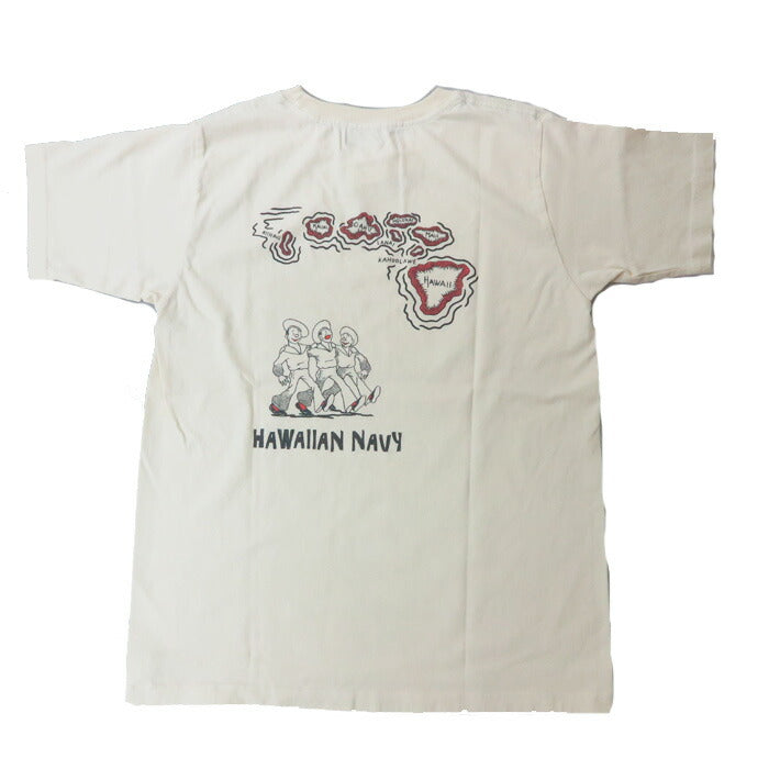 フェローズ PHERROW'S 半袖 Tシャツ バックプリント 「HAWAIIAN NAVY」25S-PT6【2025年春夏新作】
