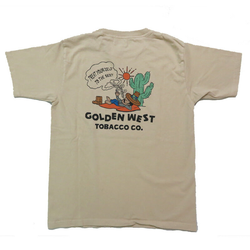 フェローズ PHERROW'S 半袖 Tシャツ バックプリント 「GOLDEN WEST」25S-PT9【2025年春夏新作】