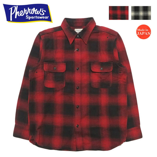 フェローズ Pherrow's 長袖 バッファローチェック ワークシャツ  ChecknelShirt 25W-770WS-C【2025年秋冬新作】