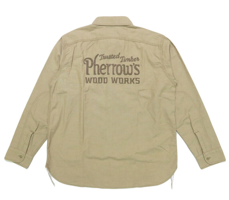 フェローズ Pherrow's 長袖 ガチャポケ ワークシャツ 25W-PEWS1-E