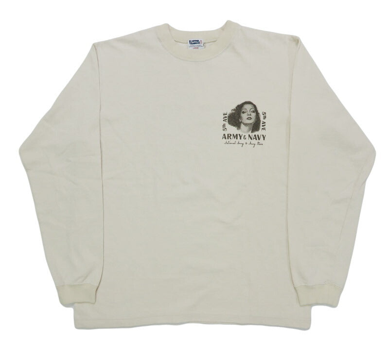 フェローズ PHERROW'S 長袖 Tシャツ プリント ARMY&NAVY 25W-PLT4 【2025年秋冬新作】