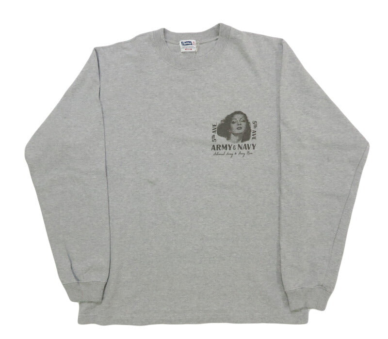 フェローズ PHERROW'S 長袖 Tシャツ プリント ARMY&NAVY 25W-PLT4 【2025年秋冬新作】