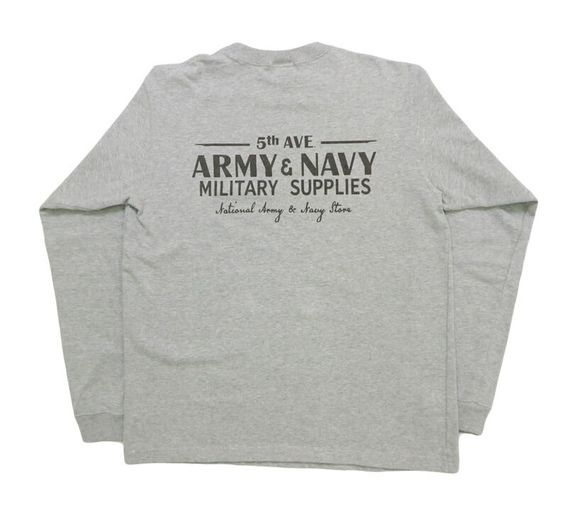 フェローズ PHERROW'S 長袖 Tシャツ プリント ARMY&NAVY 25W-PLT4 【2025年秋冬新作】