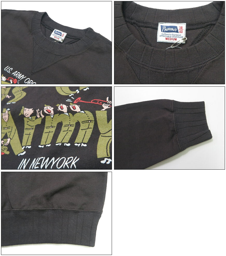フェローズ PHERROW'S 長袖 Tシャツ プリント "This is the Army" 25W-PVGS1 【2025年秋冬新作】