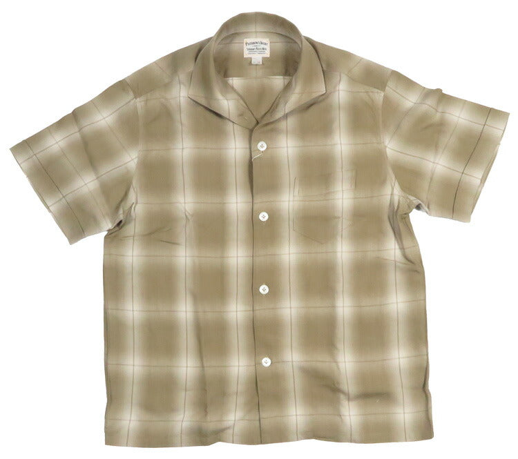 フェローズPherrow's半袖イタリアンカラーチェック柄テンセルシャツ26S-PICS2【2026年春夏新作】