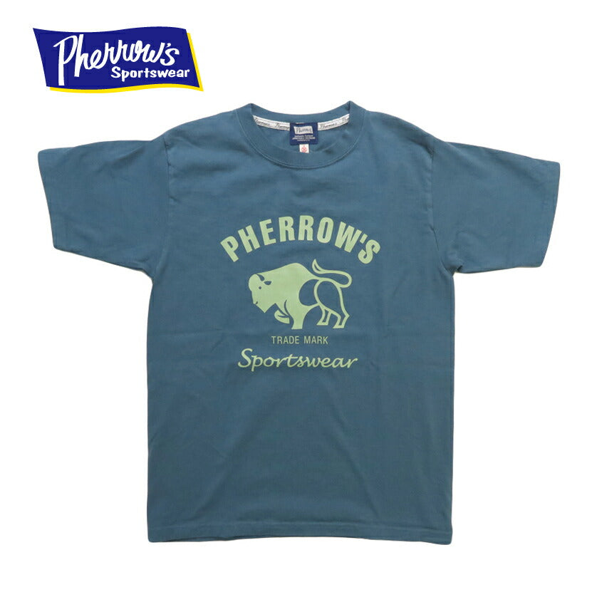 フェローズ PHERROW'S 半袖 Tシャツ プリント ロゴ バッファロー「Buffalo」26S-PT2【2026年春夏新作】