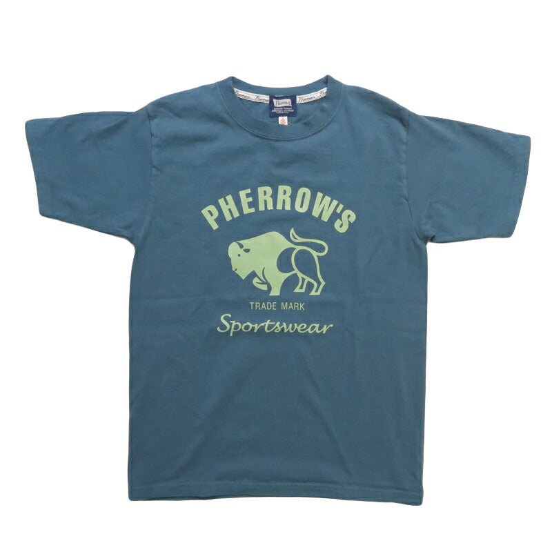 フェローズ PHERROW'S 半袖 Tシャツ プリント ロゴ バッファロー「Buffalo」26S-PT2【2026年春夏新作】