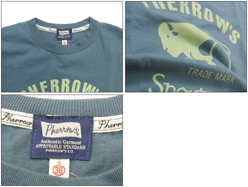 フェローズ PHERROW'S 半袖 Tシャツ プリント ロゴ バッファロー「Buffalo」26S-PT2【2026年春夏新作】