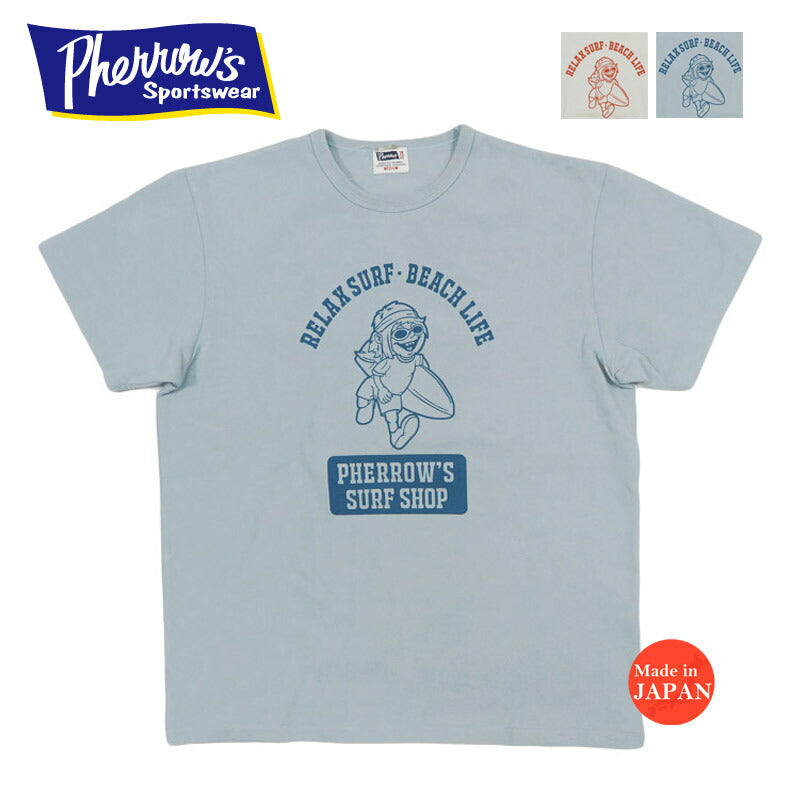 フェローズ PHERROW'S 半袖 Tシャツ 26S-PTP3 「SURF SHOP」プリント 26S-PTP3【2026年春夏新作】