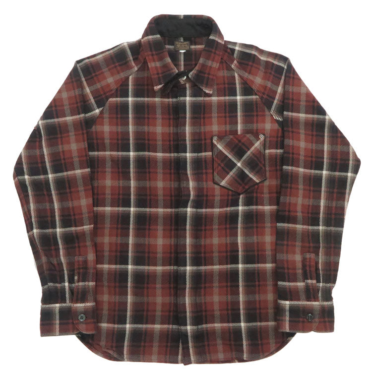デラックスウェア DELUXEWARE 長袖 シャツ チェック ラグランスリーブ ”DELUXE STYLE SHIRT” 7649B【2024-25年秋冬新作】