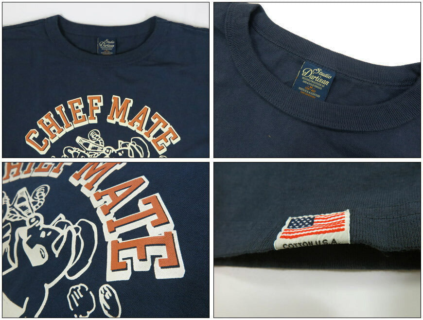 ダルチザン ステュディオ・ダ・ルチザン STUDIO D'ARTISAN 半袖 Tシャツ USボディ プリント「CHIEF MATE」8182A 【2025年春夏新作】