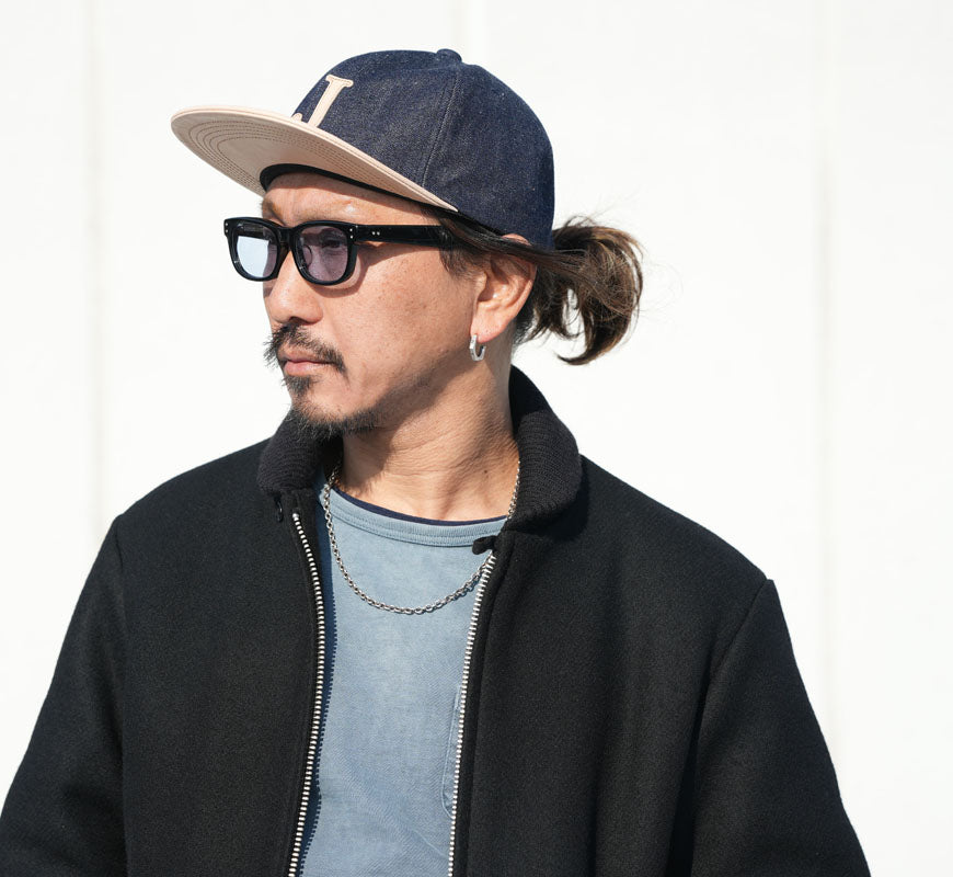 JELADO × BRUNEL ＆ Co. HATMAKERS レザー / デニム ベースボール キャップ 白タグ Last Resort ジェラード ブルーネル AB21750