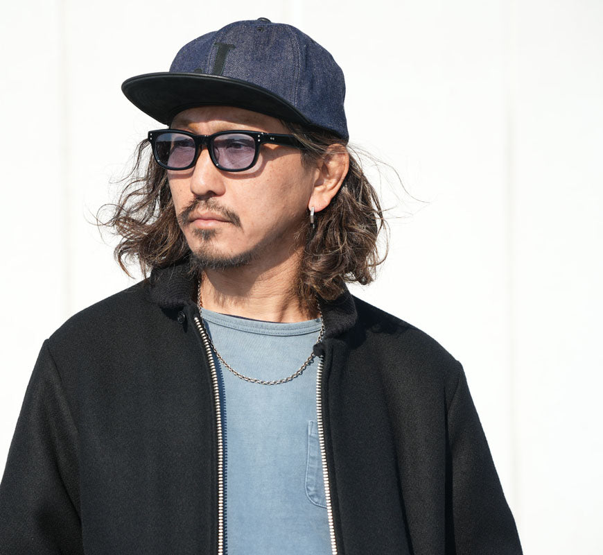 JELADO × BRUNEL ＆ Co. HATMAKERS レザー / デニム ベースボール キャップ 白タグ Last Resort ジェラード ブルーネル AB21750