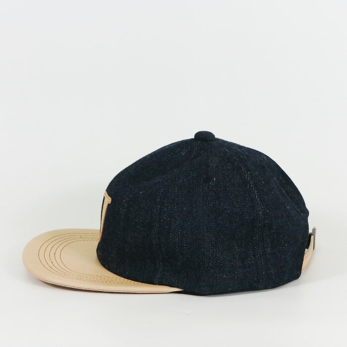 JELADO × BRUNEL ＆ Co. HATMAKERS レザー / デニム ベースボール キャップ 白タグ Last Resort ジェラード ブルーネル AB21750