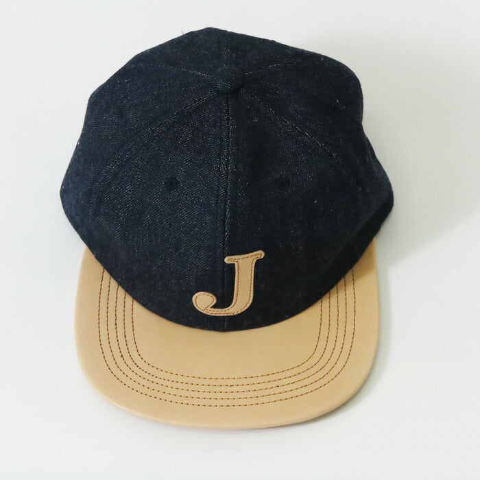 JELADO × BRUNEL ＆ Co. HATMAKERS レザー / デニム ベースボール キャップ 白タグ Last Resort ジェラード ブルーネル AB21750