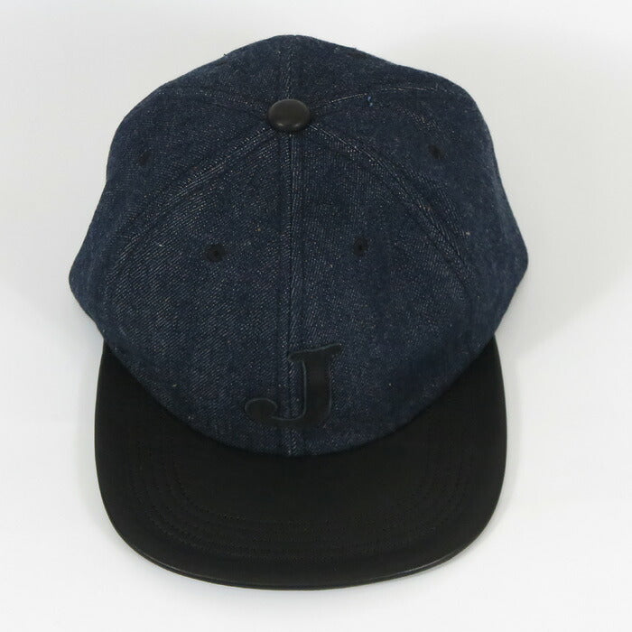 JELADO × BRUNEL ＆ Co. HATMAKERS レザー / デニム ベースボール キャップ 白タグ Last Resort ジェラード ブルーネル AB21750