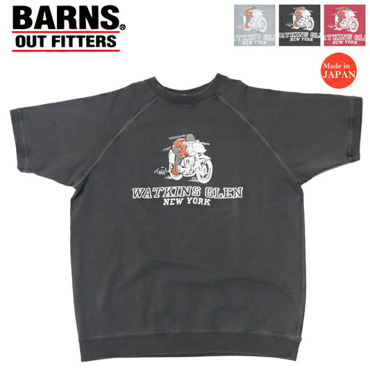 バーンズ BARNS 90's 半袖 クルーネック スウェット WATKINS GLEN BR-25115 【2025年春夏新作】