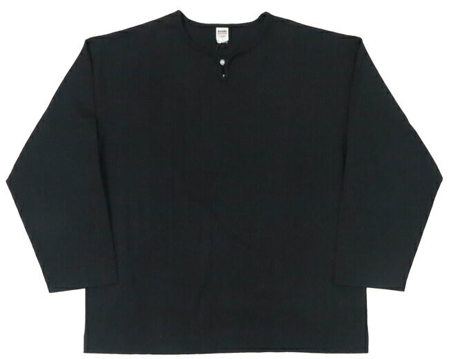 バーンズ BARNS 9分袖 コンチョネック Ｔシャツ BR-25128【2025年春夏新作】