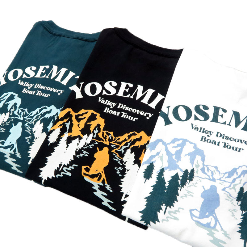 バーンズ BARNS タフネック 半袖 プリント Tシャツ"YOSEMITE" 18/-OE Tough neck S/S Print T-shirt BR-25146 【2025年春夏新作】