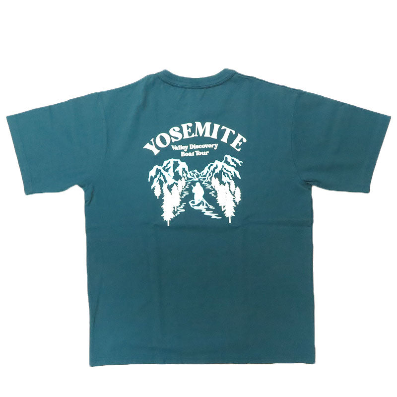 バーンズ BARNS タフネック 半袖 プリント Tシャツ"YOSEMITE" 18/-OE Tough neck S/S Print T-shirt BR-25146 【2025年春夏新作】