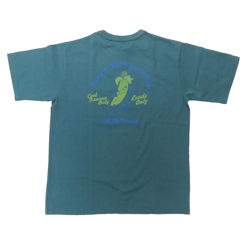 バーンズ BARNS タフネック 半袖 プリント Tシャツ"BANANA BOY" 18/-OE Tough neck S/S Print T-shirt　BR-25147 【2025年春夏新作】