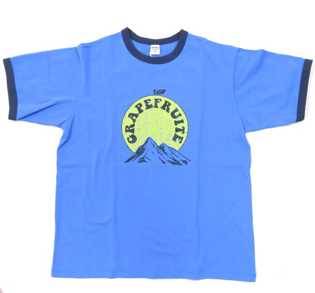 バーンズ BARNS リンガーネック 半袖 プリント Tシャツ GRAPEFRUITE BR-25169 【2025年春夏新作】