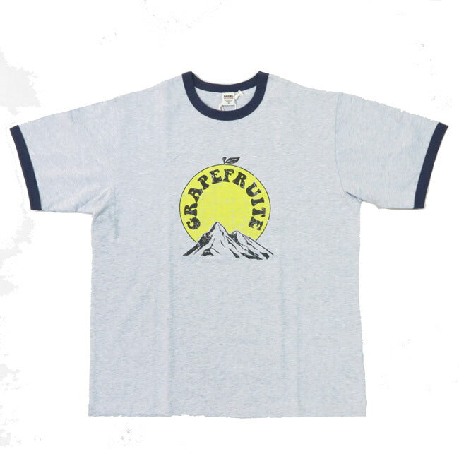 バーンズ BARNS リンガーネック 半袖 プリント Tシャツ GRAPEFRUITE BR-25169 【2025年春夏新作】
