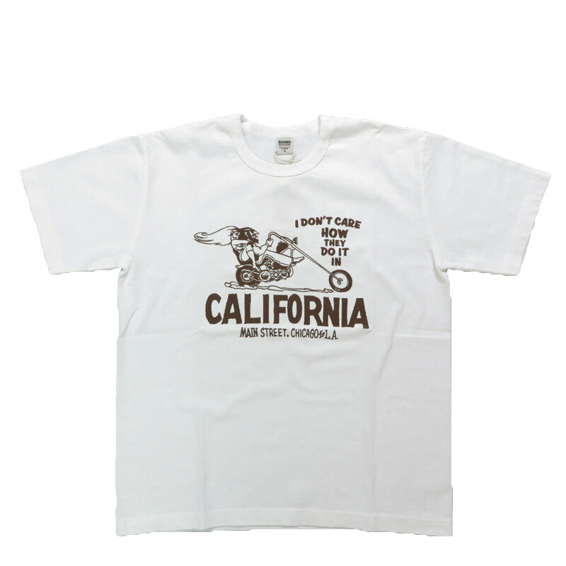 バーンズ BARNS 半袖 チューブ プリント Tシャツ CALIFORNIA  BR-25253 【2025年春夏新作】
