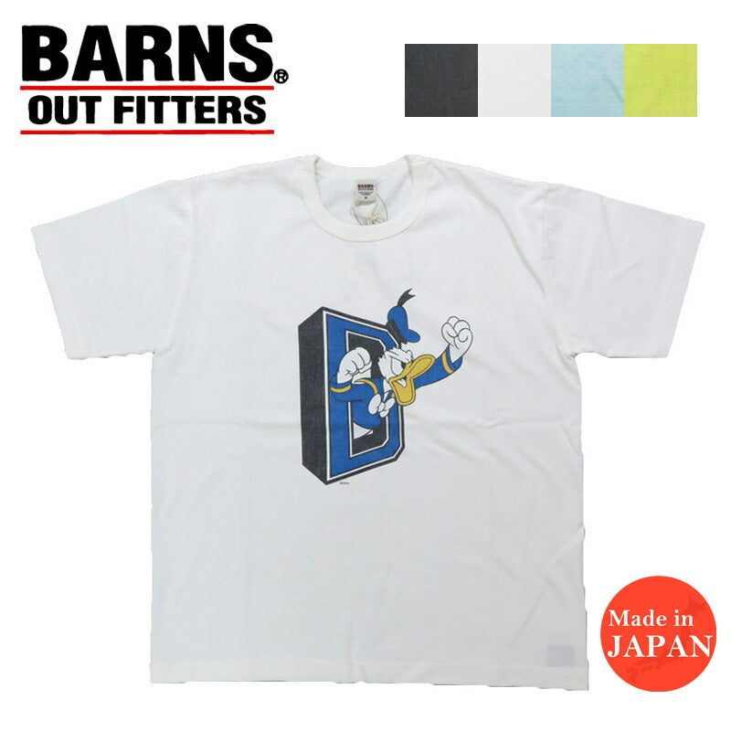 バーンズ BARNS 半袖 チューブ プリント Tシャツ Donald Duck  BR-25255 【2025年春夏新作】