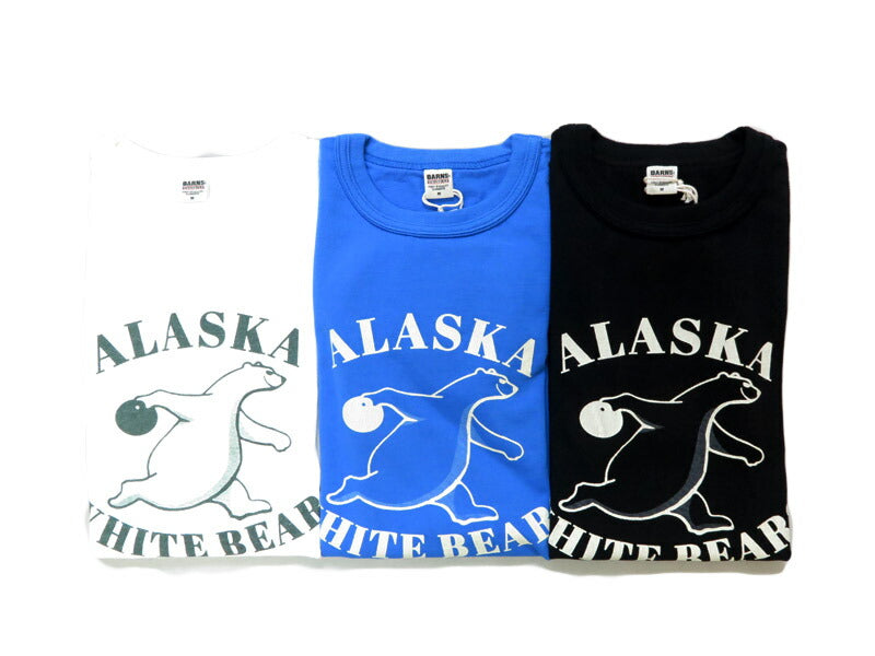 バーンズ BARNS タフネック 18/-OE 半袖 プリント Tシャツ ”ALASKA” BR-25282【2025年春夏新作】