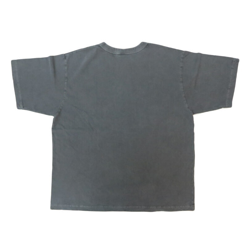 バーンズ BARNS 半袖 バインダーネック カレッジロゴ プリント Tシャツ