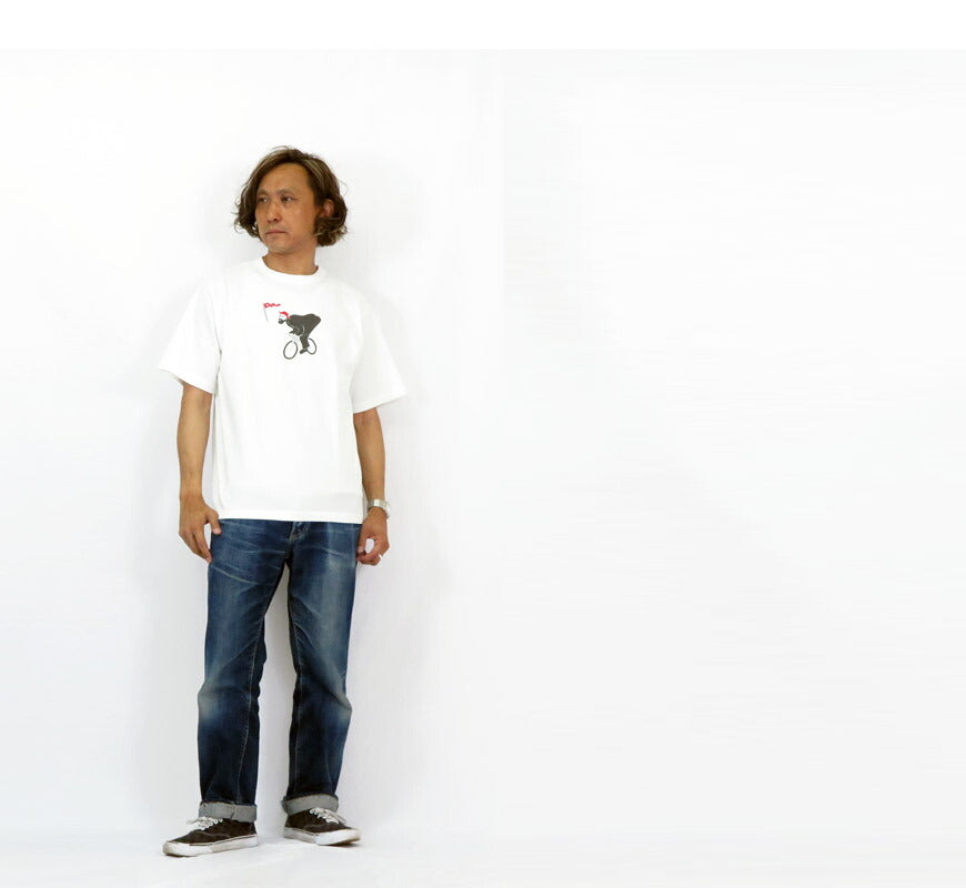 バーンズ BARNS 半袖 バインダーネック ピグメント Tシャツ "Pottering" BR-25295 【2025年春夏新作】