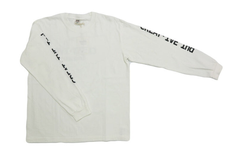 バーンズ BARNS 長袖 ”Creative Industry” プリント Ｔシャツ  BR-25321【2025年秋冬新作】