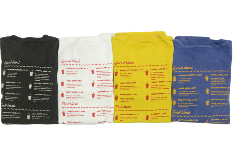 バーンズ BARNS 長袖 ”BRYAN'S smoothie” プリント Ｔシャツ  BR-25323【2025年秋冬新作】