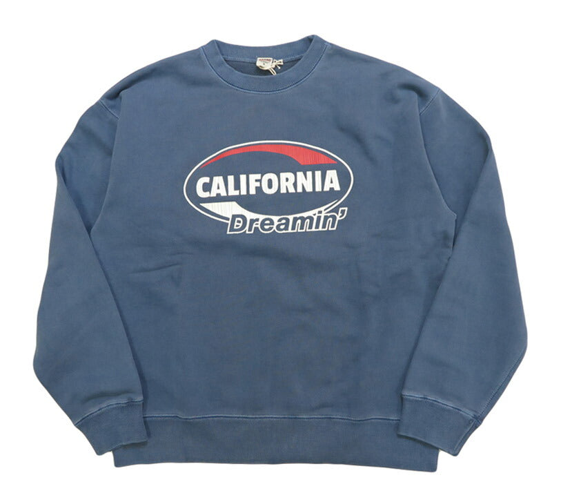 バーンズ BARNS スーパーヘビーウェイト  クルーネック スウェット プリントトレーナー ”CALIFORNIA　Dreamin” BR-25351【2025年秋冬新作】