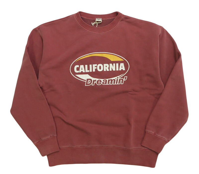 バーンズ BARNS スーパーヘビーウェイト  クルーネック スウェット プリントトレーナー ”CALIFORNIA　Dreamin” BR-25351【2025年秋冬新作】