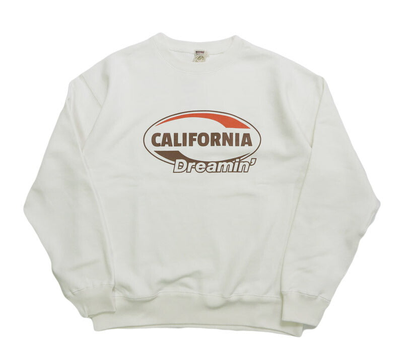 バーンズ BARNS スーパーヘビーウェイト  クルーネック スウェット プリントトレーナー ”CALIFORNIA　Dreamin” BR-25351【2025年秋冬新作】