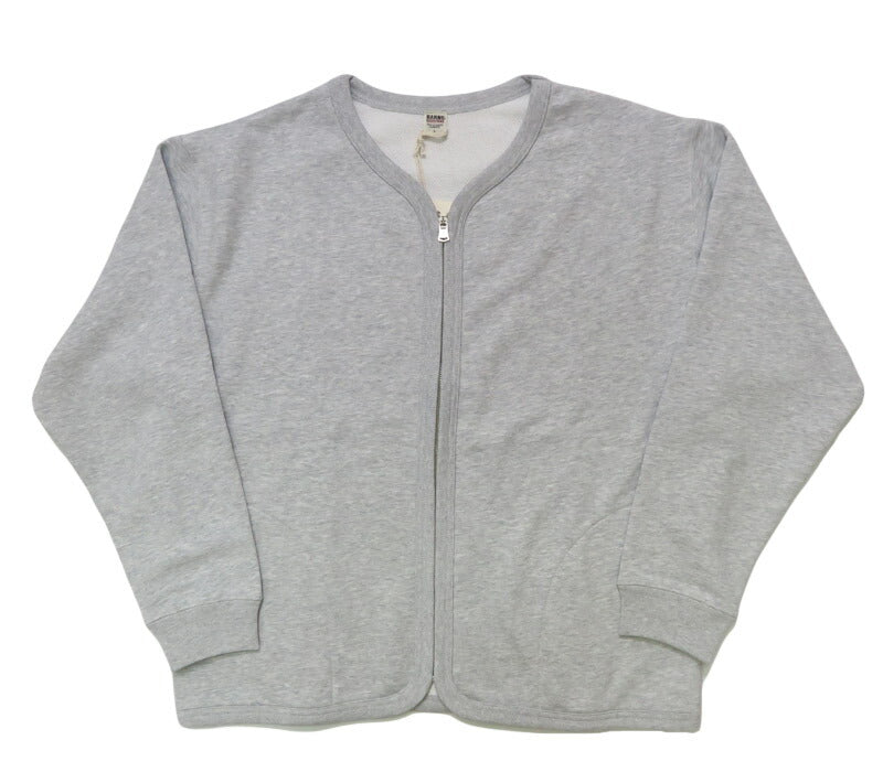 バーンズ BARNS 長袖 MAXウェイト スウェット ジップ カーディガン ピグメント染め BR-25357【2025年秋冬新作】