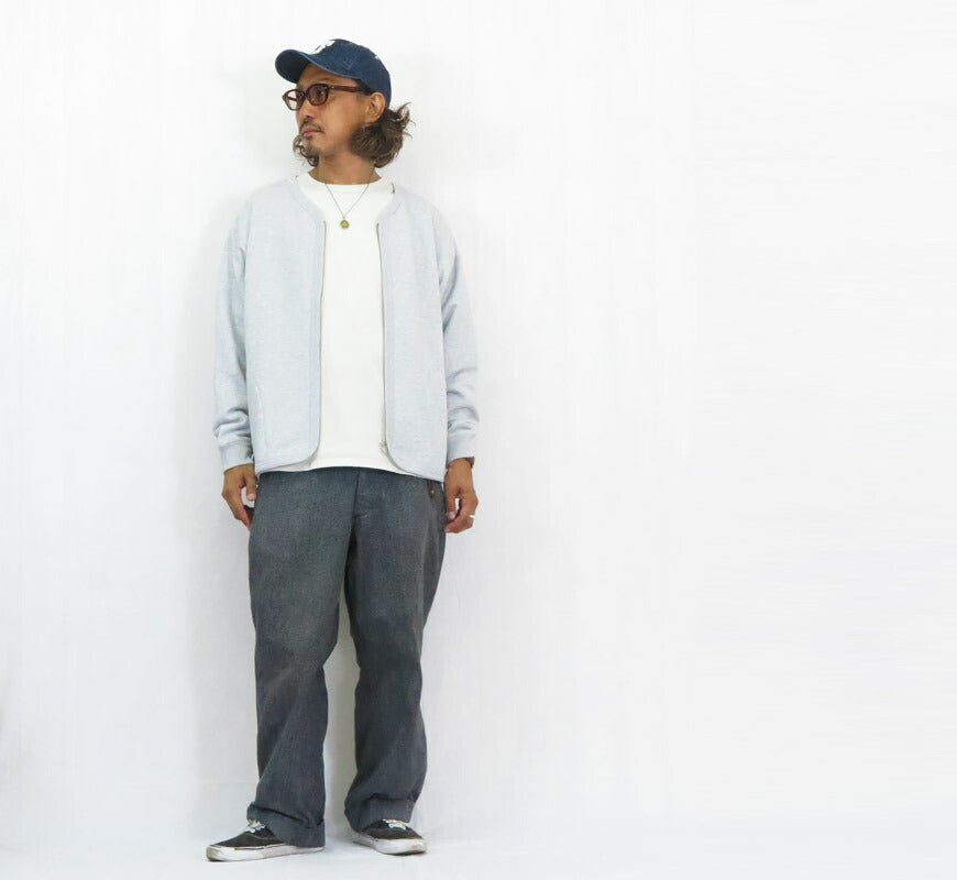 バーンズ BARNS 長袖 MAXウェイト スウェット ジップ カーディガン ピグメント染め BR-25357【2025年秋冬新作】