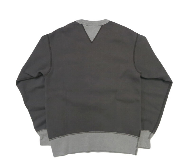 バーンズ BARNS はめこみ両ガゼットクルーネックスウェット 長袖 "SOUTH PACIFIC" 30/7 COZUN BR-25359