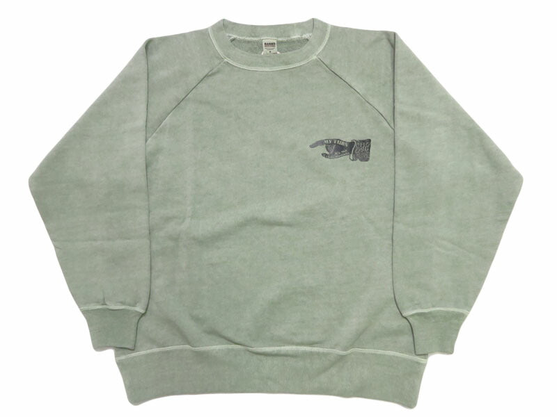 バーンズ BARNS G.O.A.T.スラブ スウェット プリント ラグランスリーブ ”TRUE VALUE” BR-25414【2025年秋冬新作】