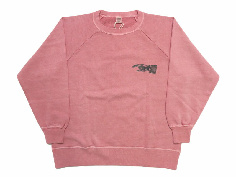 バーンズ BARNS G.O.A.T.スラブ スウェット プリント ラグランスリーブ ”TRUE VALUE” BR-25414【2025年秋冬新作】