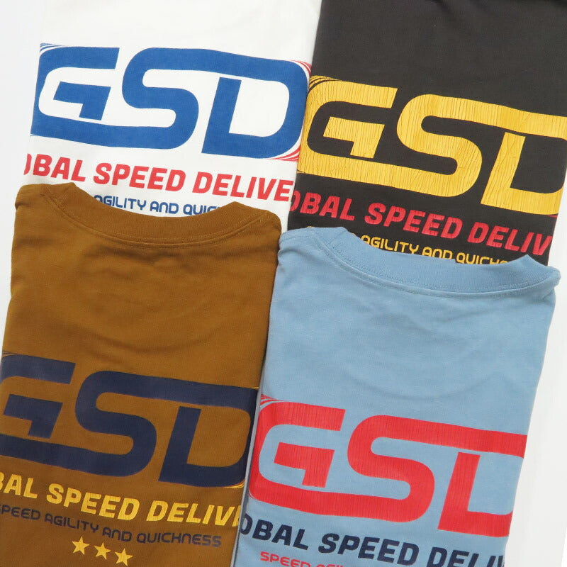 バーンズ BARNS 長袖 ”GLOBAL SPEED DELIVERY” HOT-SHOT LS TEE プリント Ｔシャツ  BR-25421【2025年秋冬新作】