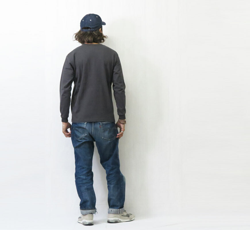 バーンズ BARNS 長袖 ”SAVE THE RED LIST” HOT-SHOT LS TEE プリント Ｔシャツ  BR-25422【2025年秋冬新作】