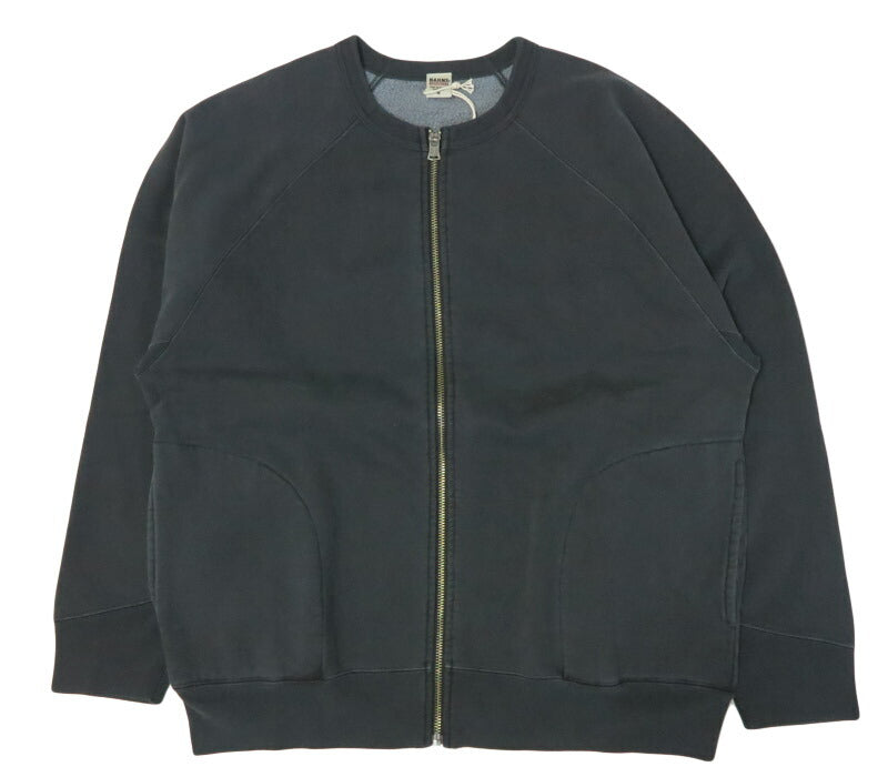バーンズ BARNS 長袖 アスレチック ジップアップ スウェット カーディガン ピグメント染め 裏起毛 BR-25467【2025年秋冬新作】