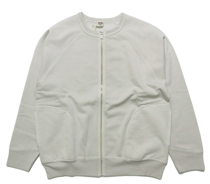 バーンズ BARNS 長袖 アスレチック ジップアップ スウェット カーディガン ピグメント染め 裏起毛 BR-25467【2025年秋冬新作】