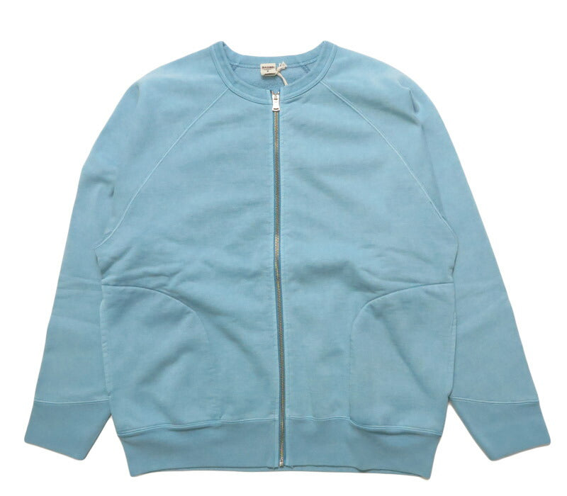 バーンズ BARNS 長袖 アスレチック ジップアップ スウェット カーディガン ピグメント染め 裏起毛 BR-25467【2025年秋冬新作】