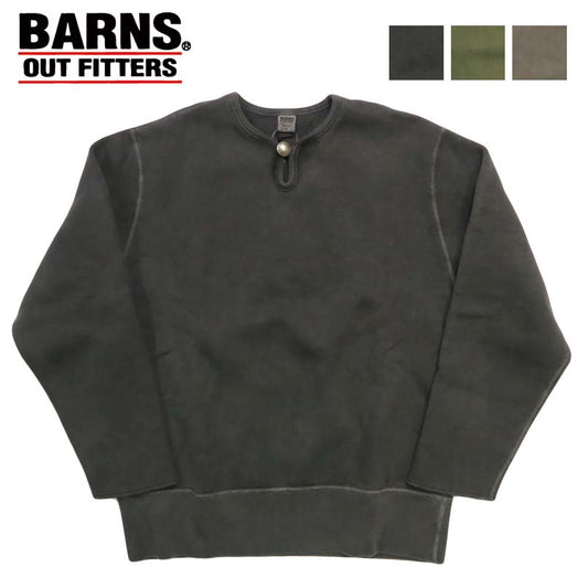 バーンズ BARNS BW CONCHO SWET コンチョネックスウェット ピグメント染め  BR-25480【2025年秋冬新作】